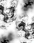 Abstract Black White Swirl Pattern Rug