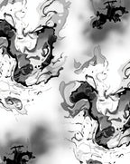 Abstract Black White Swirl Pattern Rug