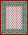 Trellis Border Floral Medallion Design Rug