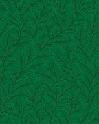 Emerald Green Leafy Vine Pattern Rug