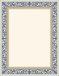 Ornate Swirls Antique Border Design Rug