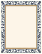 Ornate Swirls Antique Border Design Rug
