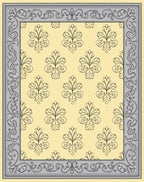 Ornate Scrollwork Pattern Decorative Accent Rug