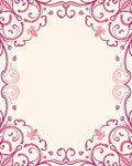 Elegant Pink Swirl Floral Design Rug