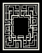 Geometric Maze Pattern Design Rug
