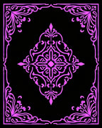 Ornate Floral Centerpiece Square Pattern Rug