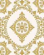 Regal Gold Ornament Pattern Rug