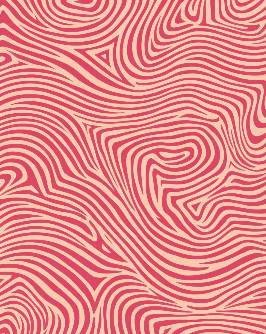 Vibrant Abstract Wavy Striped Rug