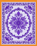 Purple Floral Mandala Rug