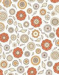 Hand Drawn Floral Mandala Pattern Rug
