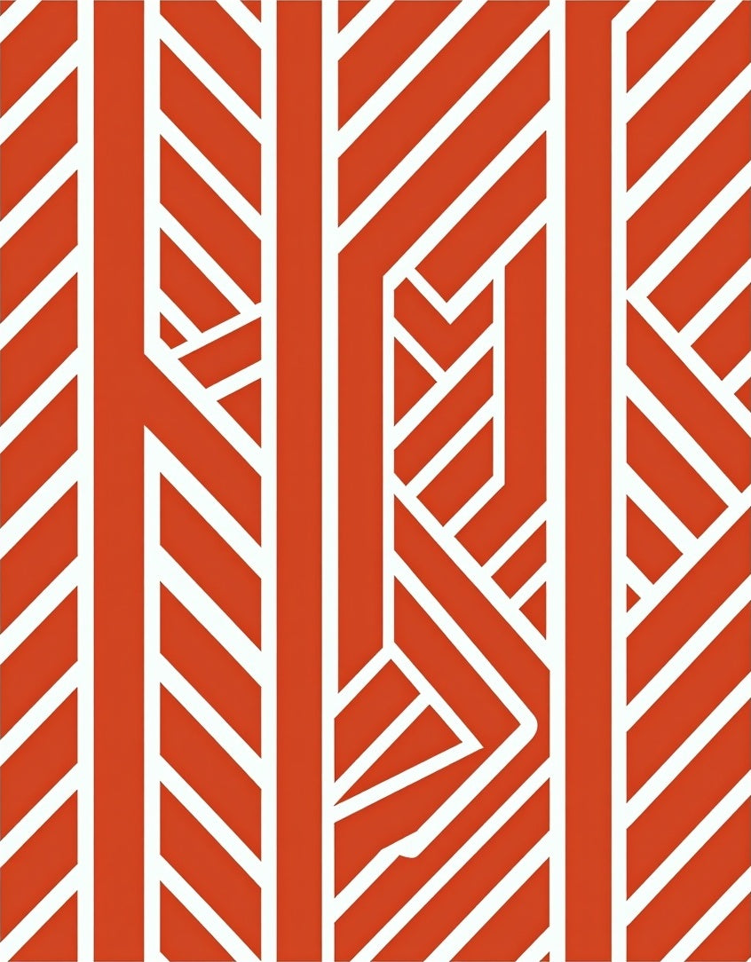 Striking Geometric Abstract Pattern Rug