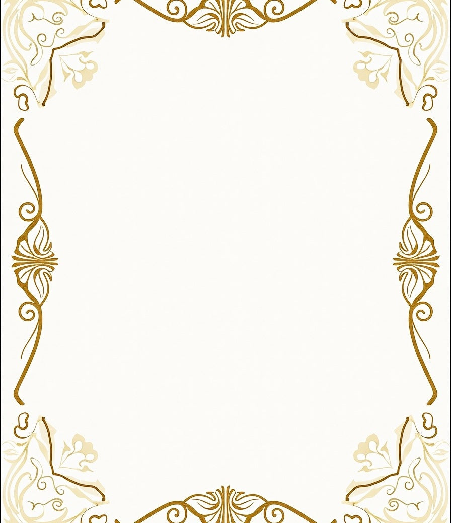 Elegant Floral Border Design Rug