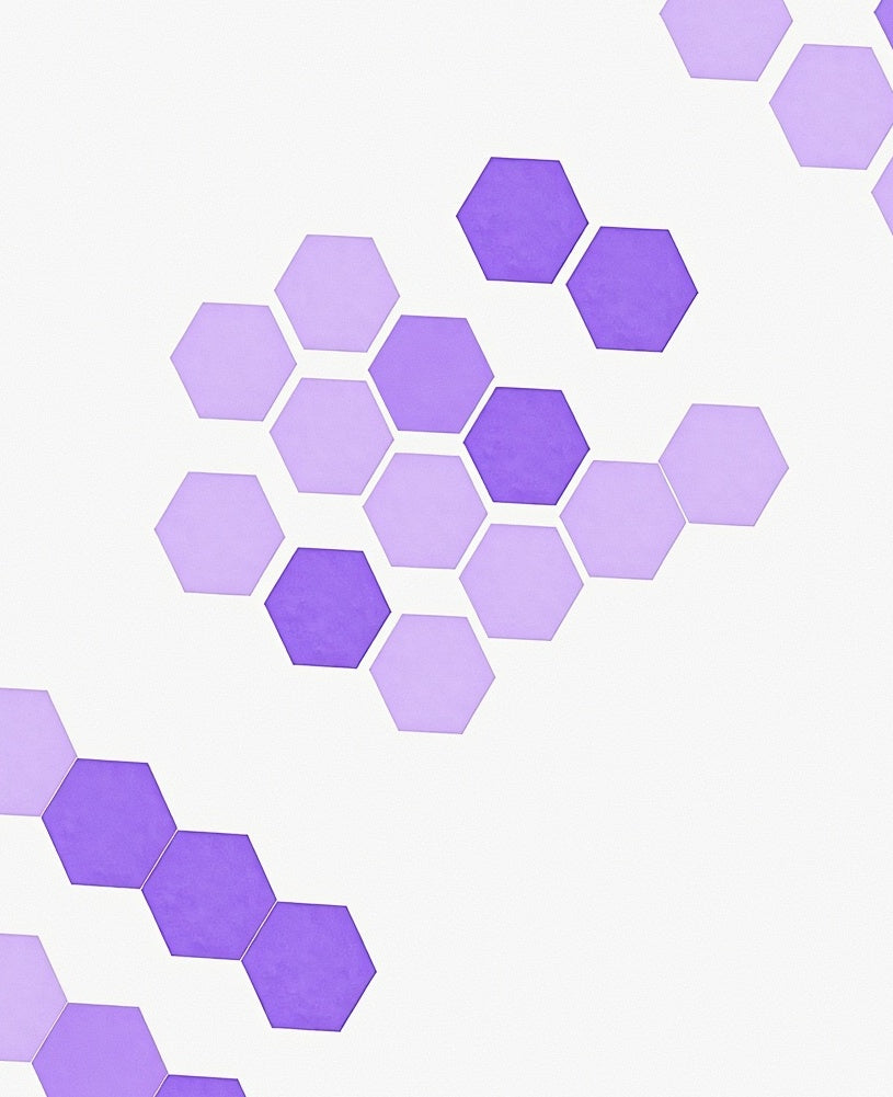 Modern Purple Hexagon Pattern Rug