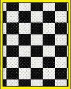 Bold Checkered Pattern With Dots Rug