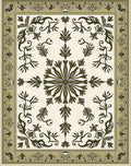 Ornate Floral Medallion Pattern Rug