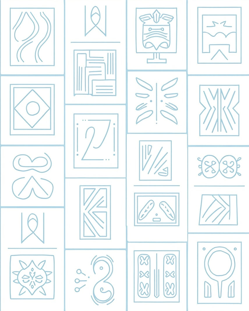 Abstract Line Art Geometric Patterns Rug