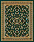 Elegant Gold Swirl Floral Pattern Rug