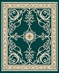 Elegant Floral Swirls Inlaid Pattern Rug