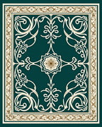 Elegant Floral Swirls Inlaid Pattern Rug