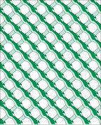 Green Curvy Lattice Pattern Rug