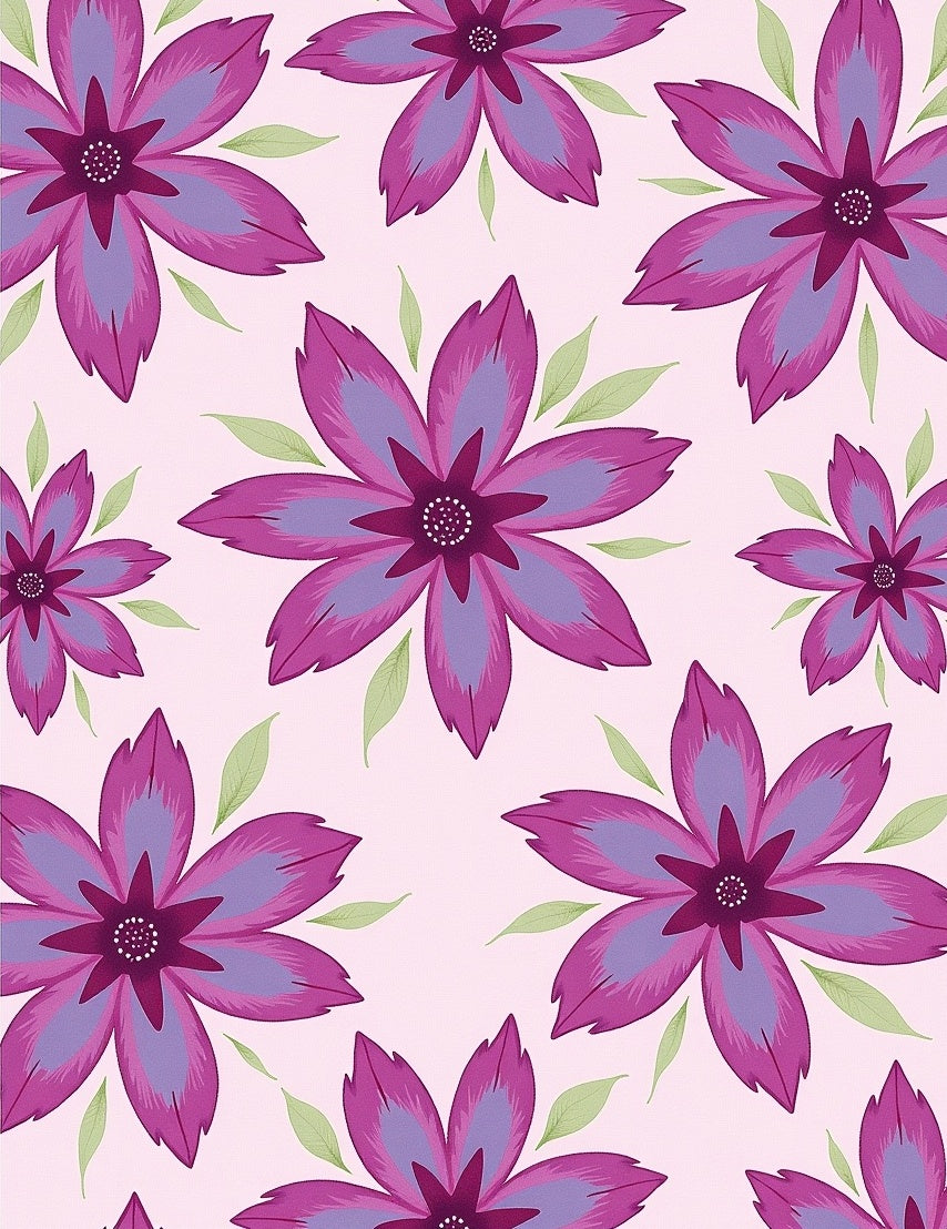Floral Pop Art Inspired Pink Rug