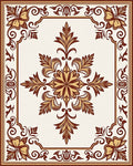 Elegant Floral And Scroll Medallion Design Rug