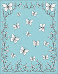 Whimsical Butterflies Vines Design Rug