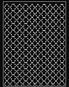 Classic Trellis Patterned Black White Rug
