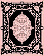Floral Scrollwork Classic Mandala Design Rug
