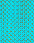 Aqua Gold Interlocking Geometric Rug