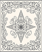Ornate Floral Scrollwork Pattern Rug