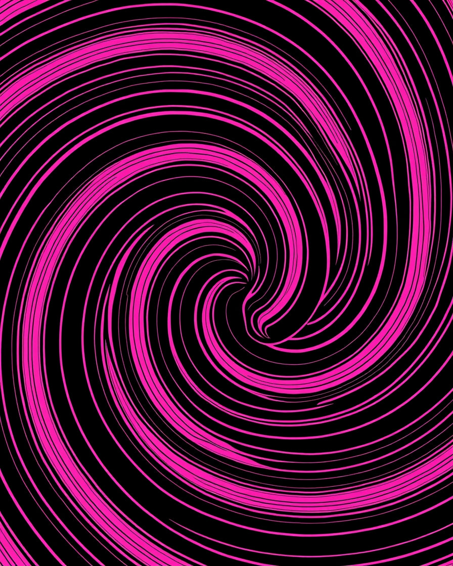 Hot Pink Swirl Pattern Rug