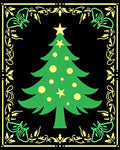 Evergreen Festive Tree Border Rug
