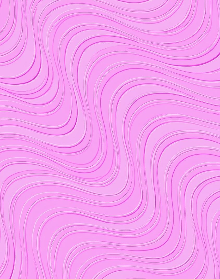 Pretty Pink Wavy Lines Rug