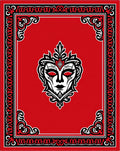 Red Mask Geometric Pattern Rug