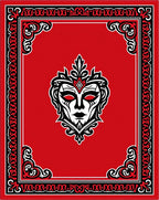 Red Mask Geometric Pattern Rug