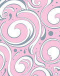 Pink Swirls Flourishes Pattern Rug