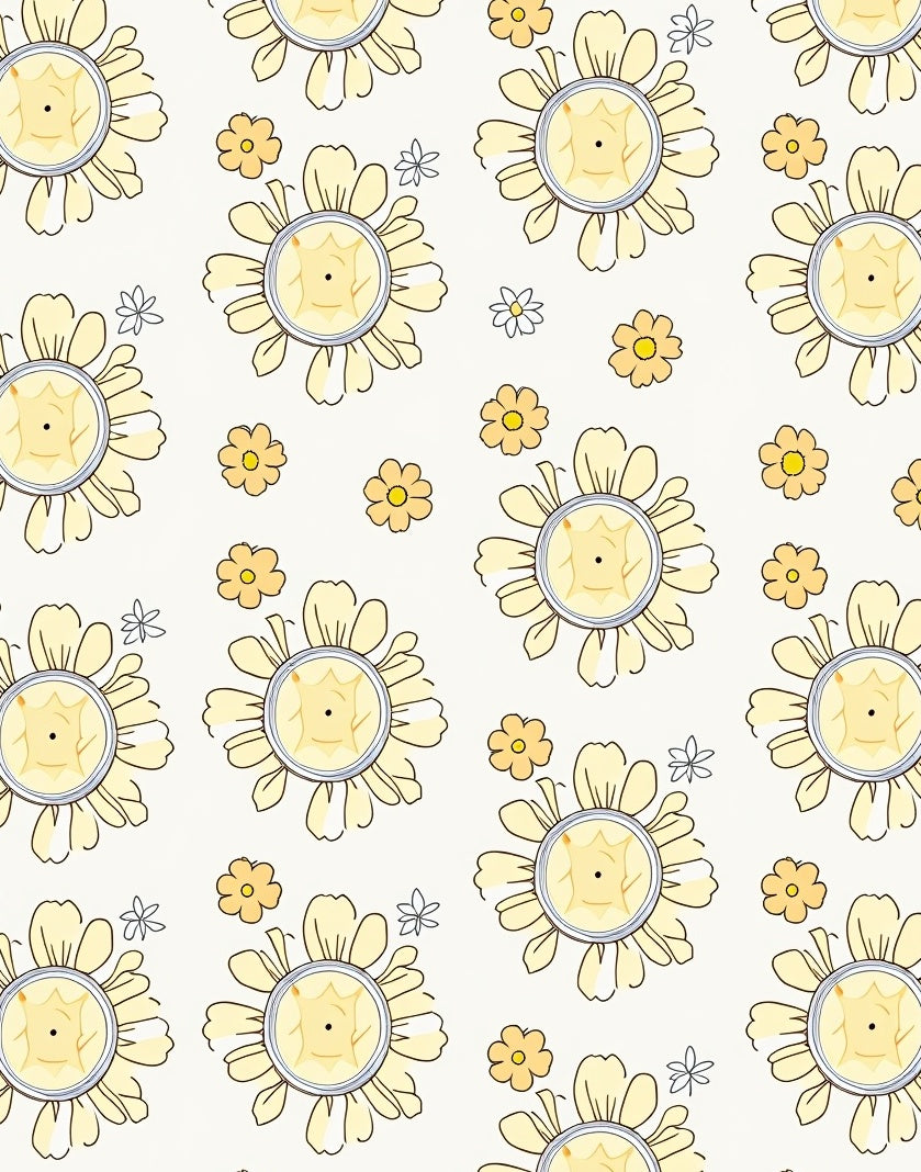 Blooming Daisy Floral Pattern Design Rug