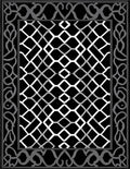 Monochrome Geometric Patterned Accent Rug