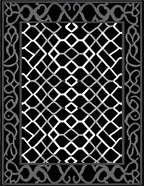 Monochrome Geometric Patterned Accent Rug