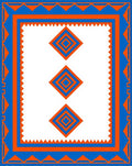 Bold Diamond Patterned Runner Design Rug