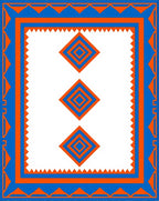Bold Diamond Patterned Runner Design Rug