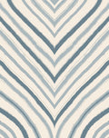 Abstract Striped Blue Beige Pattern Rug