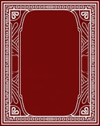 Art Deco Geometric Border Design Rug