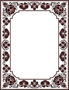 Ornate Floral Border Rug