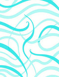 Turquoise Swirl Abstract Pattern Rug