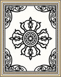 Classic Floral Medallion Scroll Design Rug
