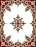 Ornate Damask Floral Pattern Rug