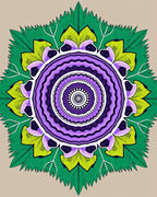 Vibrant Floral Mandala Design Rug