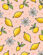 Fresh Lemons And Blossoms Pattern Rug